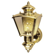 150-Degree Motion Activated 4-Sided Brass Charleston Coach Light