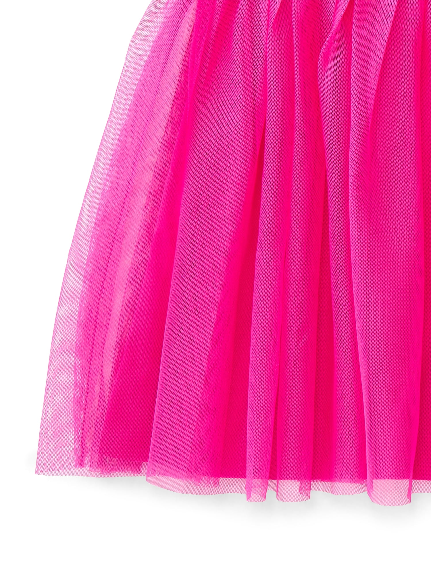 Wonder Nation Girls Mesh Tutu Dress with Short Sleeves, Sizes 4-18 & Plus