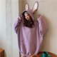 thumbnail image 4 of Sudadera con capucha y cordones de otoño con estampado de pentáculo de conejo de dibujos animados, chándal holgado de manga larga kawaii para mujer, 4 of 5