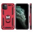 thumbnail image 2 of iPhone TCAIP11P-0036-RD Rubberized Hybrid Protective Case with Shock Absorption & Built-in Rotatable Ring Stand for iphone 11 Pro - Red, 2 of 8
