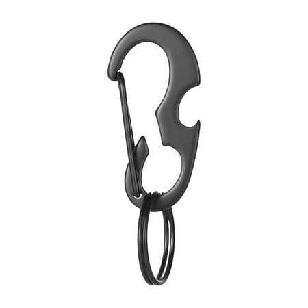 

Black EDC Multifunctional D Shaped Metal Mountaineering Buckle Spring Hook Hook Hook Quick Hang Key Ring Heavy Duty Outdoor Hooks 50 Pounds Cap Hanger Clips Bathroom Phone Holder Hooks Small Chains