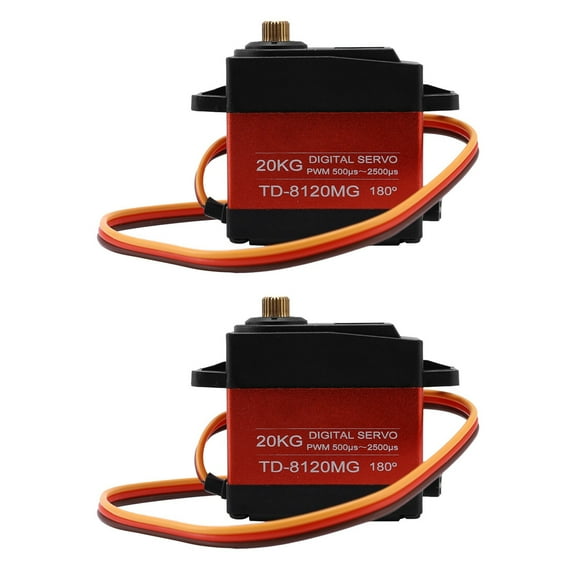 2X Td-8120Mg Waterproof Metal Gear Digital Servo with 20Kg High Torque 180Angle for Rc Remote Control Car Model Vehicle