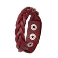 thumbnail image 1 of de cuero hecha a mano vintage s Intercciataa Charm Hebilla rojo Hugo Pulsera de la hebilla, 1 of 4