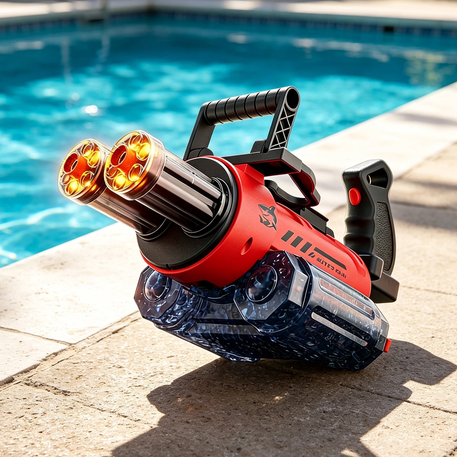 New Release! 2-in-1 Auto Water Absorption Electric Blaster, Flexible Mechanical Linkage, Fast Continuous Water Output, Portable Toy for Pool, Beach & Backyard Upgrade Black