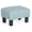Light Blue, variant on 15" Faux Leather Seat Footstool Small Ottoman for Foot Rest, Square Ottoman for Living Room, Burgundy Red