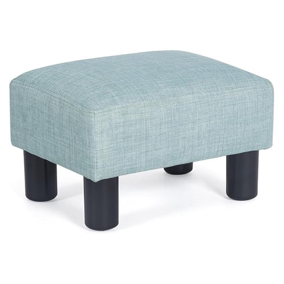 15x10.8x8.7inch Small Ottoman Footstool- Mordern Rectangle Soft Fabric Footrest