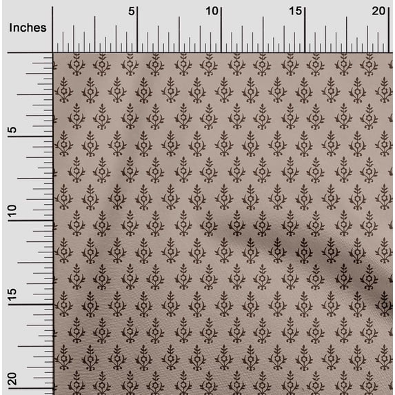 oneOone Cotton Flex Light Beige Fabric Floral Block Quilting Supplies Print Sewing Fabric By The Yard 40 Inch Wide