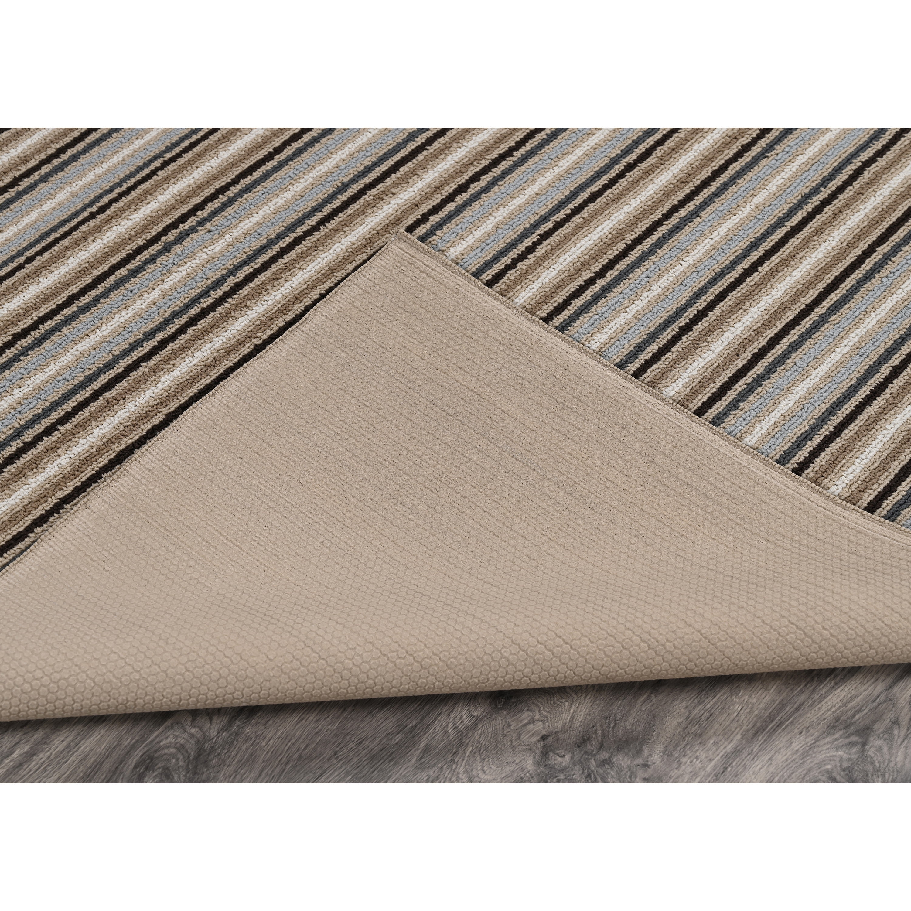 Garland Rug Nantucket Stripe Earth Tone Indoor Area Rug, 7'6" x 9'3"