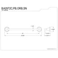 thumbnail image 2 of Kingston Brass BAK297289SN 3-Piece Bathroom Accessories Set, Brushed Nickel, 2 of 2