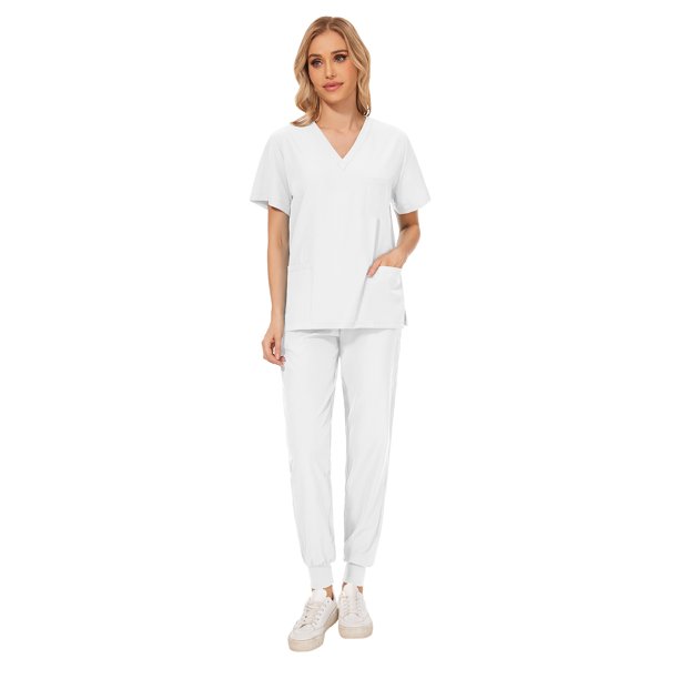 Ropa de trabajo informal de verano para mujer, doctora, clínica de belleza, enfermera, pantalones de manga corta, traje esmerilado