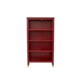 thumbnail image 3 of 4 Shelf Narrow Bookcase - Red, 3 of 6