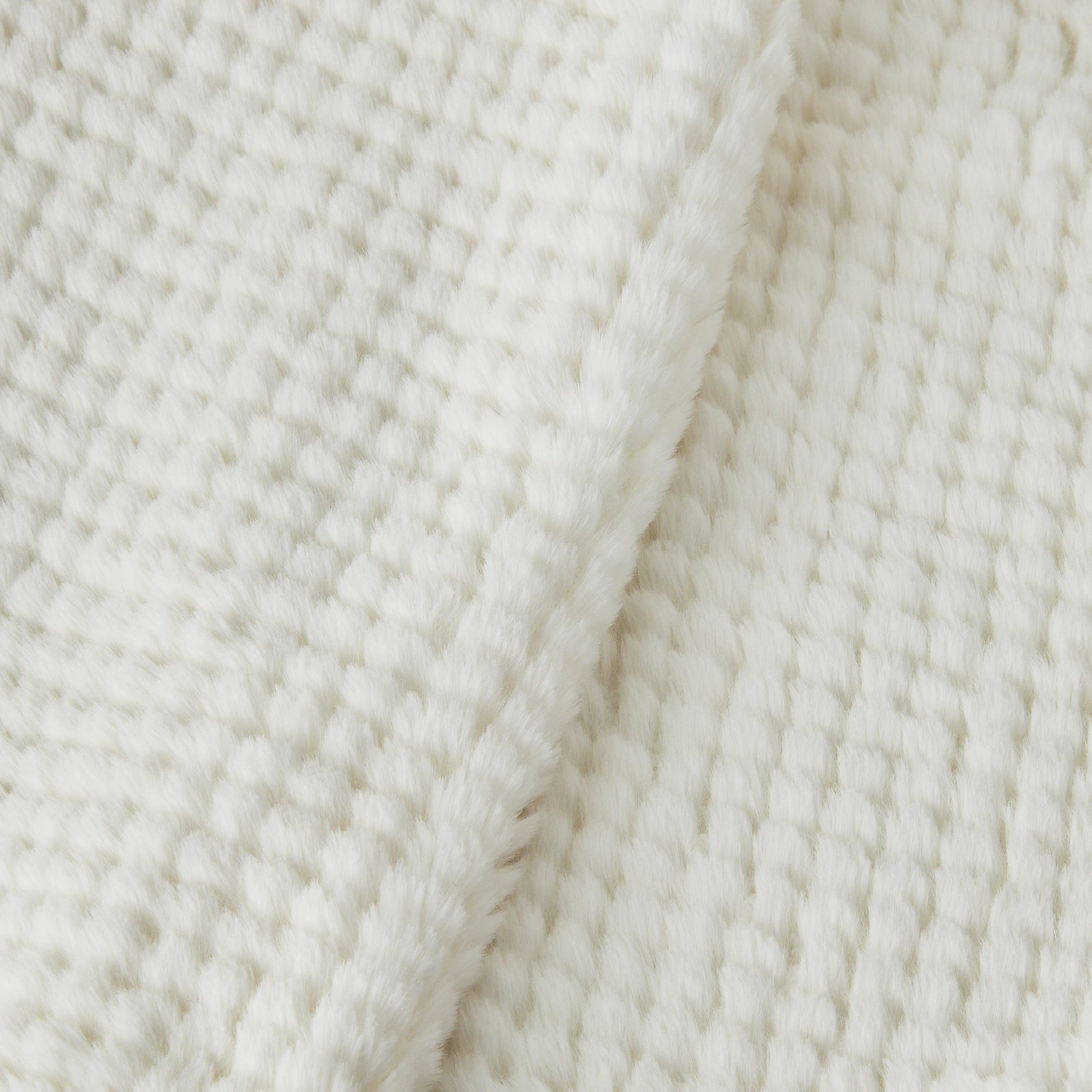White Fur Christmas Tree Skirt, 56", by My Texas House