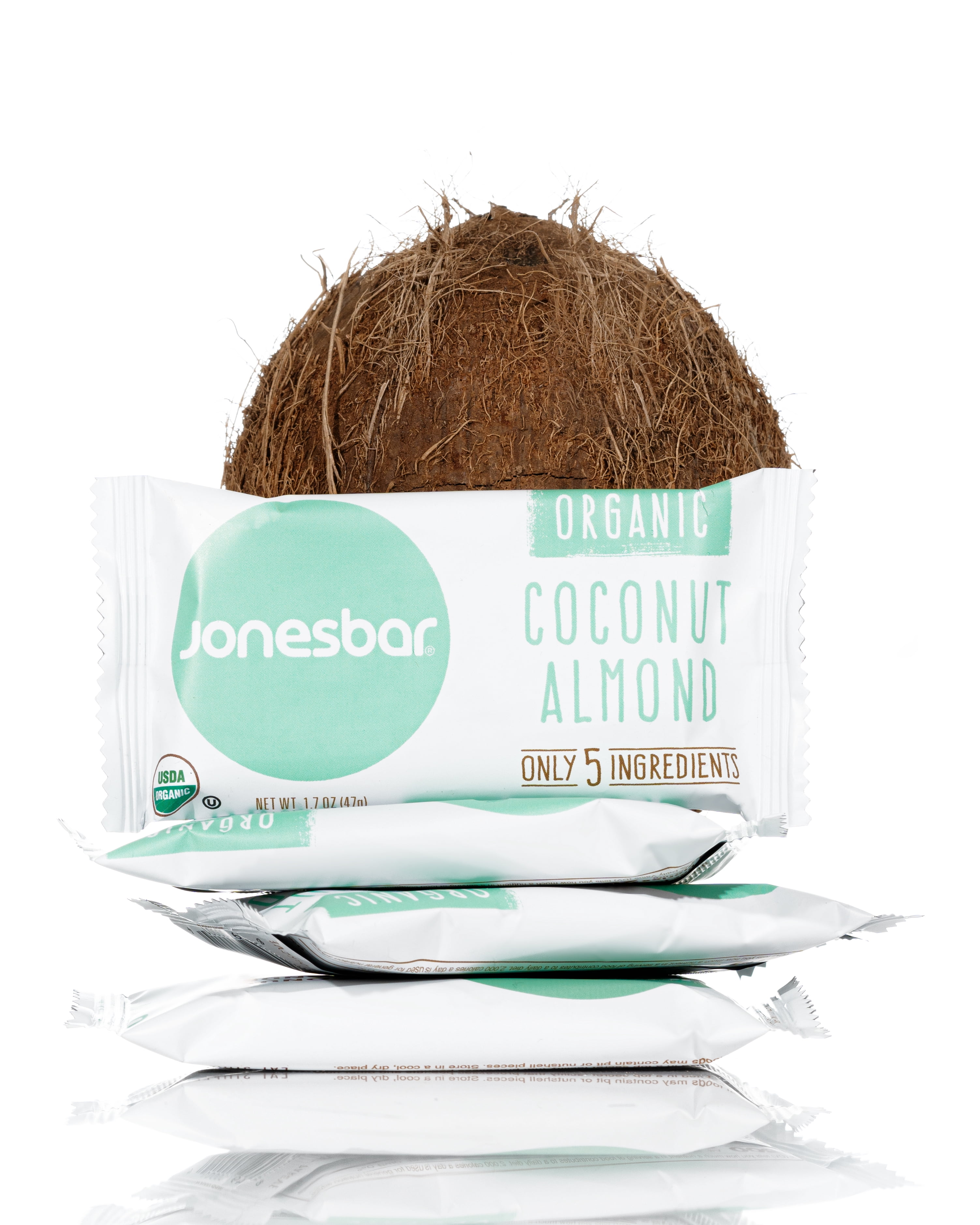 Organic Coconut Fruit & Nut Bar, Jonesbar, Certified Organic & Kosher, Gluten Free, Vegan, 12 Count (Pack of 1)