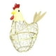 thumbnail image 3 of Organizador de almacenamiento de alimentos, huevera decorativa de hierro forjado, bandeja para servir al hogar. amarillo, 3 of 9
