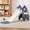 Blue and white, variant on Toddler Foldable Slide for Toddlers Kids Indoor Baby Plastic Play Slide with Basketball Hoop and Ball