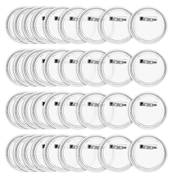 36 Pack Make Your Own Blank Button Pins for DIY Crafts (2.25 In)