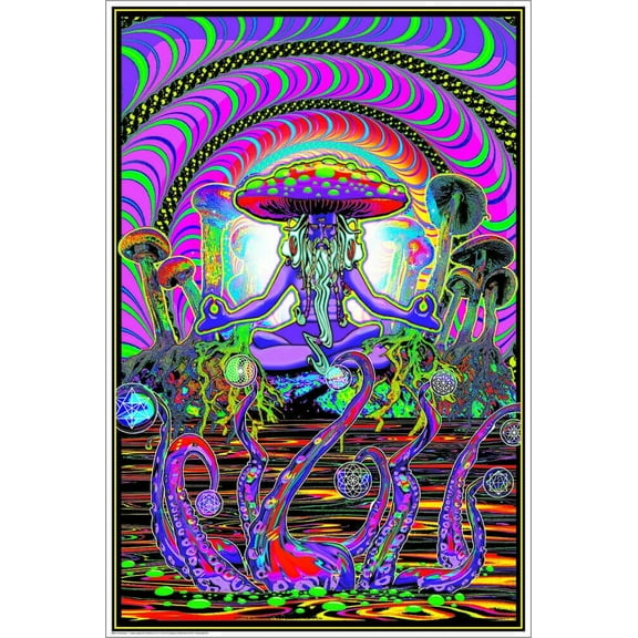 The Shroomer Non-Flocked Blacklight Poster 24.5" x 36.5" Laminated