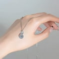 thumbnail image 6 of Simulated Moissanite Hollow Gourd Necklace - Elegant Pendant Collarbone Chain Jewelry, Adjustable Length Lightweight Necklace for Women Birthday Anniversary Holiday Gift, 6 of 6