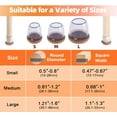 thumbnail image 7 of Silicone chair leg floor protector Furniture slider, chair leg cap with felt, rubber furniture cushion table leg protector, round chair leg cover 16 Pack clear M (Fit:3/5" 1/8"), 7 of 7