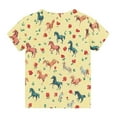 thumbnail image 6 of FamilyThread Toddler Girls Boys Fashionable Short Sleeve T-Shirt Animal Graphic Print Tunic Tops Crewneck Casual Summer Shirt For 3-13Y, 6 of 7