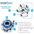 thumbnail image 3 of Detroit Axle - Rear Wheel Hub Bearing Assembly Replacement for Chevrolet Uplander Venture Buick Rendezvous Terraza Pontiac Montana Aztek AWD, 3 of 9