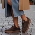 thumbnail image 7 of Ecetana Sneakers for Women Suede Low-Top Shoes Casual Lace-Up Walking Shoes with Non-Slip, 7 of 7