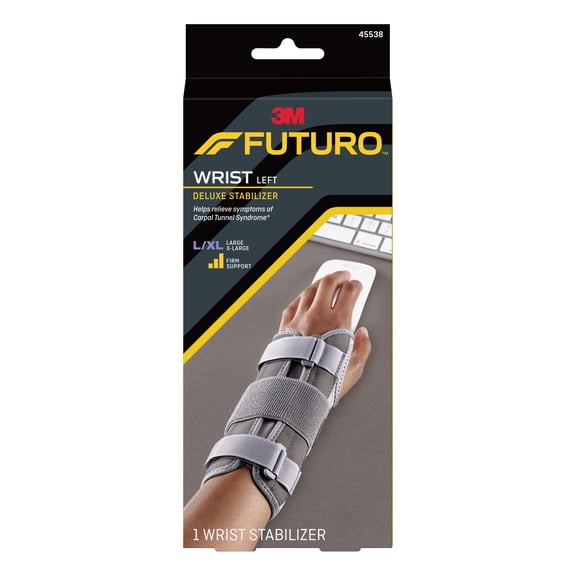 FUTURO Deluxe Wrist Stabilizer Left Hand, 45538ENT, Large/X-Large