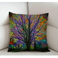 thumbnail image 2 of Colorful Watercolor Spring Life Tree Farmhouse Pillow Cover Cotton Linen Decorative Square Throw Pillow Cover 18x18 Inch for Sofa Couch Decoration, 2 of 4