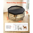 thumbnail image 2 of VEVOR Dog Playpen 30 Inch 8 Panels Foldable Exercise Pen with Top Cover, Indoor Metal Pet Fence with Door, Heavy Duty Puppy Crate Kennel, Pet Playpen for Dogs, Cats, and Other Small Animals, Black, 2 of 9