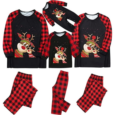 

Family Christmas Pajamas Matching Sets 2022 Xmas Matching Pjs Holiday Home Xmas Family Sleepwear Set Elk Print Jammies Matching Family Outfits Pijamas Para Bebes