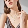 thumbnail image 2 of Personality Chain Necklace European And Simple Retro Pearl Necklace Female Design Three Or Two Layer Overlapping Necklace Jewelry For Women, 2 of 2