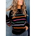 thumbnail image 1 of a.Jesdani Flirty Stripes Sweater - Versatile Sizes for Every Style!, 1 of 8