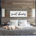 thumbnail image 5 of MODE HOME Sweet Dreams Wall Decor Above Bed 42''×15'' Large Bedroom Sign Farmhouse Wood Framed Master Bedroom Guest Room Decoration (White), 5 of 9