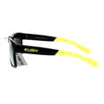 thumbnail image 3 of Kush Mirrored Rectangular Plastic Sport Sunglasses Yellow, 3 of 4