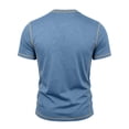 thumbnail image 6 of Eltusu Short Sleeve T-Shirts for Men, Solid Color Pullover Crewneck Casual Summer Tee Blue Size 2XL, 6 of 8