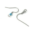 thumbnail image 2 of 1 box 60pcs 2 style 316 Surgical 304 Stainless Steel Earring Hooks French Hooks Ear Nuts Stainless Steel color 22 Gauge 19~21x20~23x3mm Hole: 2~2.2mm, 2 of 8