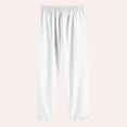 thumbnail image 6 of Ecqkame Women's Cotton Linen Pants High Waist Drawstring Button Pant Loose Casual Straight-Leg Trouser with Pockets White XXL, 6 of 8