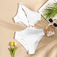 thumbnail image 5 of asdoklhq Plus Size Swimsuit Clearance Under $10,Women's Bikini Set Swimsuit Filled Swimwear Has A Chest Pad No Steel Support Siamese Beachwear, 5 of 9