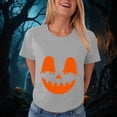 thumbnail image 6 of Akiihool Halloween Tshirt Ghost Halloween T-Shirt for Women Cute Ghost Cat Graphic Tee Spooky Season Shirt Vintage Short Sleeve Casual Fall Tops Grey,L, 6 of 8