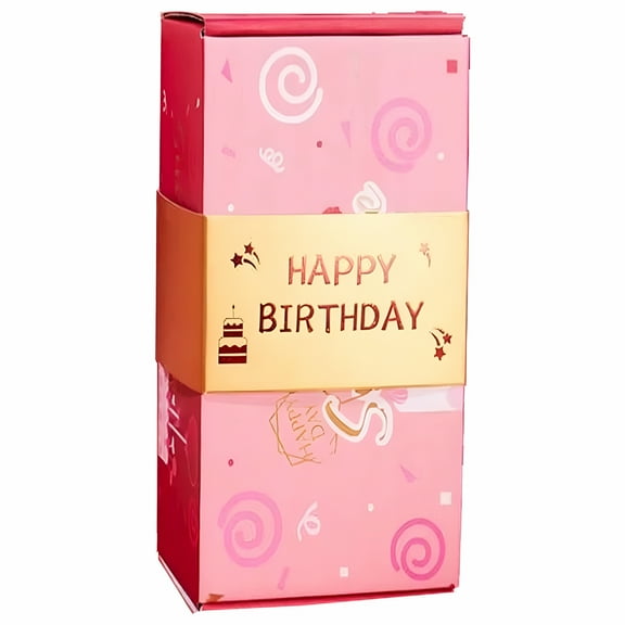 CCOCC Birthday Surprise Box Gift Box for Money,Happy Birthday Surprise Gift Box Explosion with Confetti,Exploding Gift Box for Men Women Kids,10 Bouncing Boxes