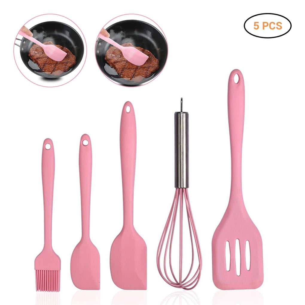 braveheart 5Pcs Silicone Heat Resistant Utensils Cookware Set Nonstick Cooking Tools Kitchen Baking Tool