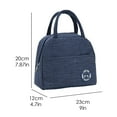 thumbnail image 3 of Kaireo Dark Blue Lunchbox Insulation Bag,Lunch Bag Canvas Durable and Resuable Picnic Teen,Include:1X Lunch Bag,Beautiful and Practical for Daily Use, 3 of 3