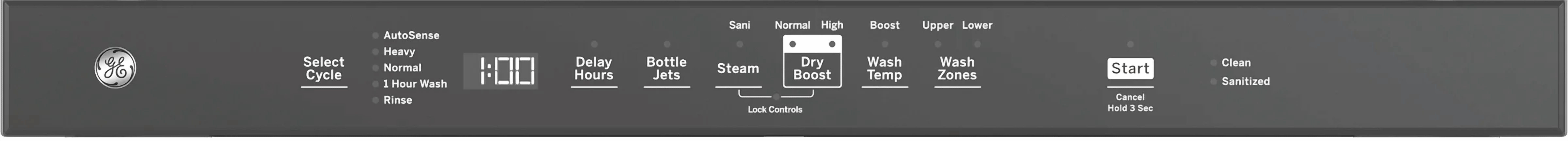 GE Top Control with Stainless Steel Interior Dishwasher with Sanitize Cycle GDT670SFVDS