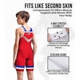 thumbnail image 3 of Exxact Sports Sublimated Youth Wrestling Singlet For Boys, Premium Powerlifting Singlet, Kids Wrestling Singlets For Training (YXS, Red USA), 3 of 7