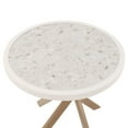 thumbnail image 6 of Better Homes & Gardens Paige 27" Round Outdoor Tile Top Bistro Table, White, 6 of 9