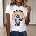 thumbnail image 2 of WEAIXIMIUNG T-Shirts Unis pour Femmes Pack T-Shirts Graphiques Vêtements d'Été Manches Courtes, 2 of 4