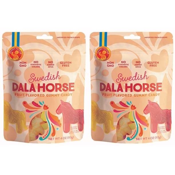 Candy People Swedish Dala Horse Fruit Flavored Gummy Candy Citrus
