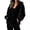 Black, variant on Velour Zip Up Hoodie for Women, Full Zip Sweatshirt with Pockets, Soft Casual Jacket for Fall Winter Layering Street Daily Wear