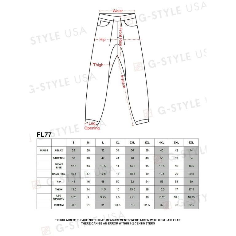 G-Style USA Relaxed Fit Sweatpant (Men's), 1 Count, 1 Pack