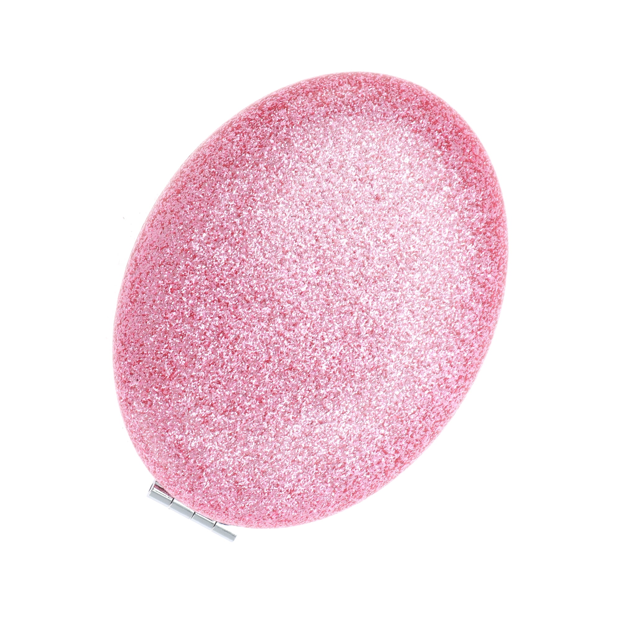 Unique Bargains Portable Oval Makeup Mirror 1 Pc Pink